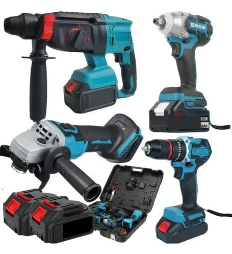 Kit  Multi Ferramentas 4 em 1 Com 2 Bateria Bivolt