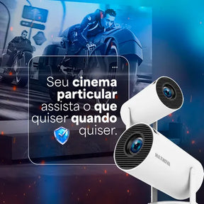 Mini Projetor Portátil 4K Android Wi‑Fi Full HD (PROMOÇÃO)